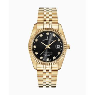 Jacques du Manoir Inspiration Elegance Diamond Black Dial Ladies Watch NRO.21