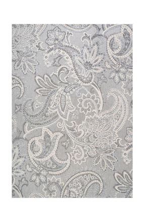 Jonathan Y Designs Gordes Paisley High-Low Light indoor/Outdoor Area Rug in Light Gray/ivory at Nordstrom, Size 4Ft 0In X 6Ft 0In
