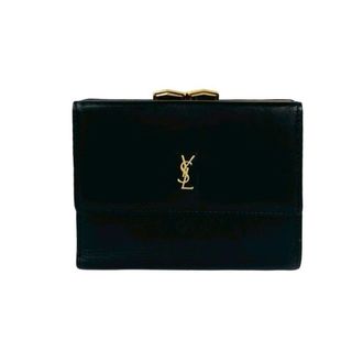 Saint Laurent Black Leather Wallet (Tri-Fold) (Pre-Owned)