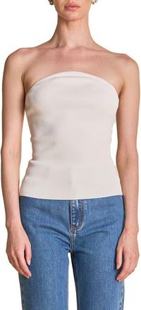 endless rose Strapless Knit Top in White at Nordstrom, Size X-Small