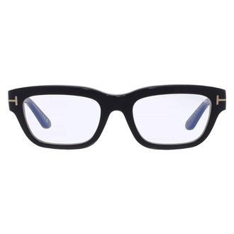 Tom Ford Blue Light Block Rectangular Mens Eyeglasses FT6045-B 001 52