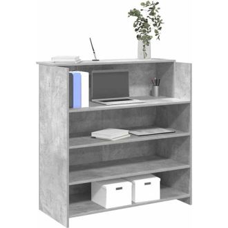 vidaXL Mostrador De Recepci&oacute;n Gris Hormig&oacute;n 100x50x103,5 Cm Vidaxl