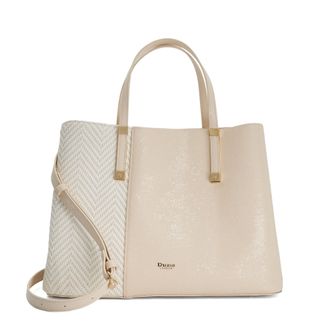 Dune London Womens Accessories Dorry - Textured Tote Bag - Beige - One Size