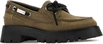 Alexander Wang Womens Boat Loafer Beige Upper Cow Split