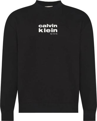 Calvin Klein Trui met logoprint - Bruin