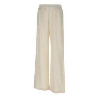 Eleventy Wide Trousers, female, White, Size: 2XS Palazzo Trousers