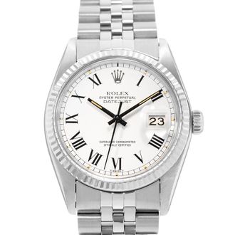 Rolex Pre-owned Rolex Datejust 36 Automatic Chronometer White Dial Mens Watch 16014 WRJ