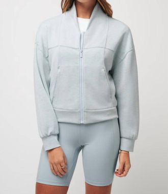 Travis Mathew Tuscan Night Skyloft Full Zip Jacket In Heather Celestial Blue