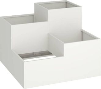 vidaXL Maceta Para Jard&iacute;n Blanco 80 X 80 X 60 Cm Acero Vidaxl