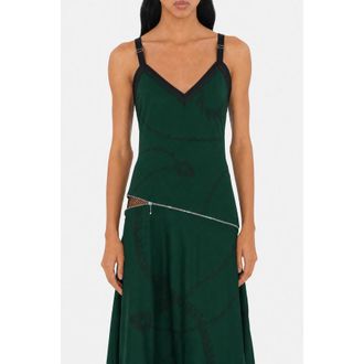 Burberry WomenS Dark Green Patterned Dress, Size 6