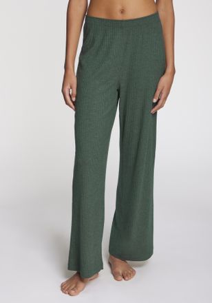 s.Oliver Pyjamahose S.OLIVER, Damen, Gr. 32/34, N-Gr, gr&uuml;n, meliert, Rippware, Obermaterial: 92% Viskose, 8% Elasthan, meliert, l&auml;ssig geschnitten lang, Hosen 