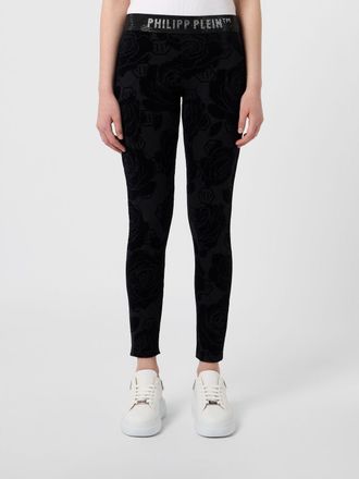 Philipp Plein Leggings skinny con ricamo floreale e dettagli di strass