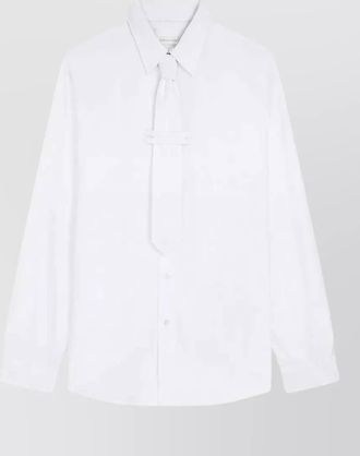 Dries Van Noten cotton regular-fit shirt with integrated tie