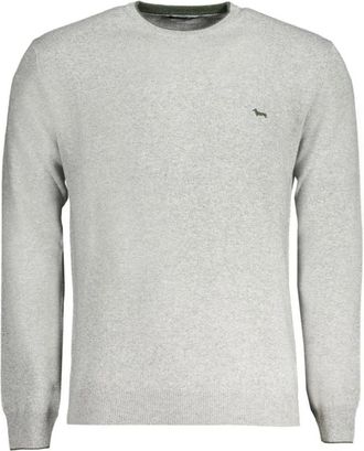 Harmont & Blaine Wollen Trui - Heren - Ronde hals truien - Grijs - XL - Wol - Truien & Vesten