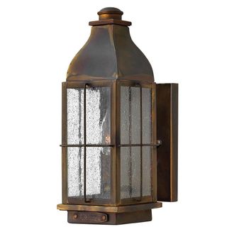 Netlighting Bingham 1 Light Outdoor Small Wall Lantern Light Sienna IP44 E14 in Brown