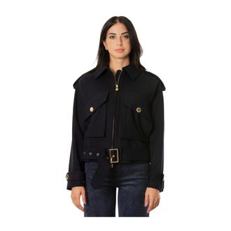 Ermanno Scervino Cappotto Strutturato con Cintura - - Jackets - Donna - Blu - S