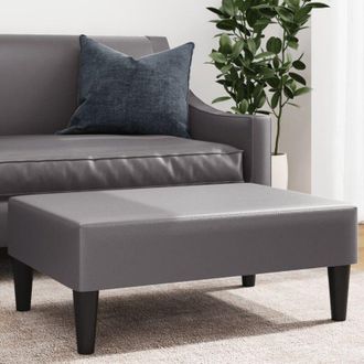 vidaXL Poggiapiedi Grigio 77x55x31 cm in Similpelle - Vidaxl
