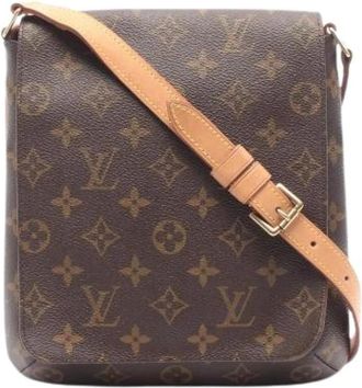 Louis Vuitton Pre-owned Cross Body Bags, female, Brown, Size: ONE SIZE Pre-owned Musette Salsa Monogram Coated Canvas Shoulder Bag