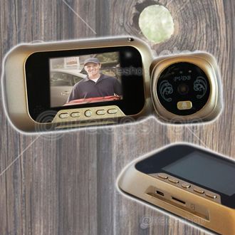 Trade Shop Trade Shop - Mirilla Electr&oacute;nica Con Pantalla Lcd, Tarjeta Tf, C&aacute;mara Y Timbre