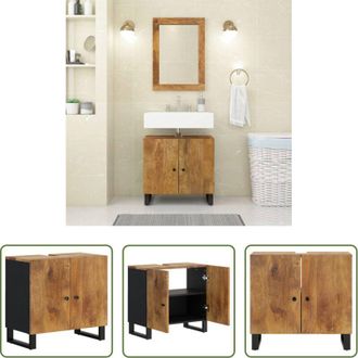 vidaXL vidaXL Legno mango - Mobile Lavabo 62x33x58cm Legno Massello Mango Legno Multistrato