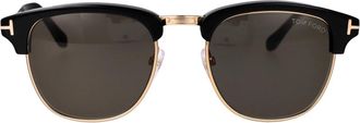 Tom Ford Stijlvolle Henry Zonnebril voor jou - Heren - Zonnebrillen - Zwart - 51 MM - Accessoires