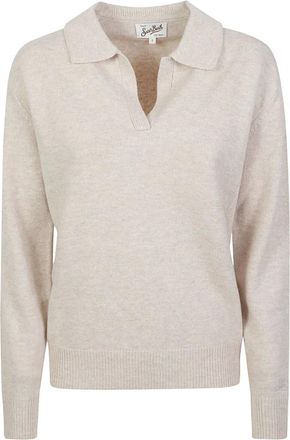 MC2 Saint Barth Maglia Scollo a V Eze - - Knitwear - Donna - Beige - XS
