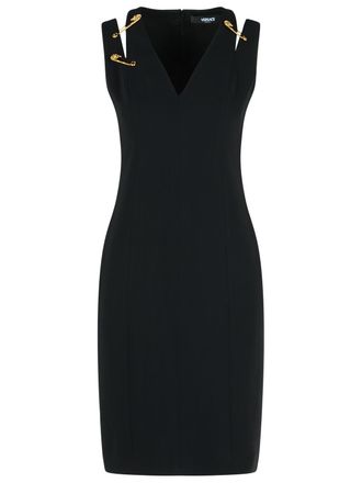 Versace Schwarzes Versace-Kleid aus Viskosemischung