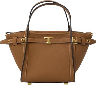 Tod's Brown T Signature Mini Tote