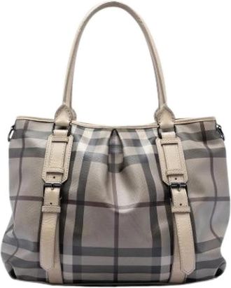 Burberry Pre-owned Northfield Schoudertas - Dames - Vintage Schoudertas - Grijs - ONE Size - Leer - Vintage