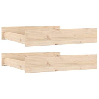 vidaXL Cajones De Cama 2 Unidades Madera Maciza De Pino Vidaxl