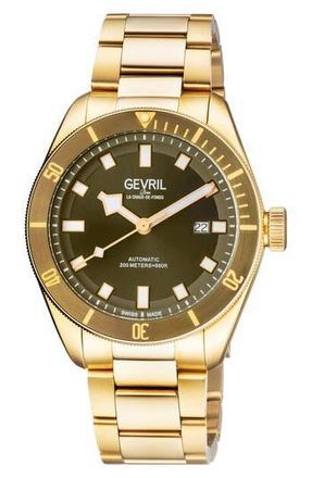 Gevril Group Yorkville Bracelet Watch, 43mm in Gold at Nordstrom Rack