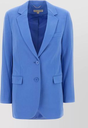 Michael Kors front pockets long sleeves notch lapel
