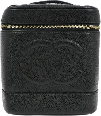 Chanel Pre-owned Handbags, female, Black, Size: ONE SIZE Pre-owned Leather Handbag