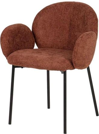 Adda Home Silla Metal Poliester Granate Negro 59x62x80 Cm