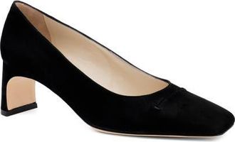 Amalfi By Rangoni Serapide Cap Toe Pump in Black Suede at Nordstrom, Size 8.5