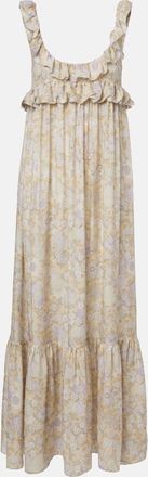 Chlo&eacute; Chlo&eacute; Floral ruffled silk charmeuse maxi dress