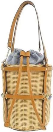 Gucci Bolso de mano de mimbre y piel Pre-owned - Pre-owned - Mujer - Beige - ONE SIZE