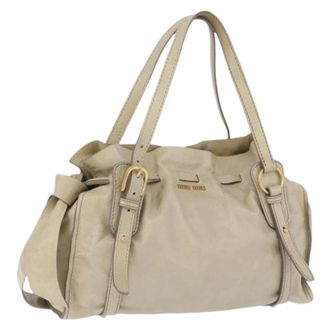 Miu Miu Bolso Tote Pre-owned - Pre-owned - Mujer - Beige - ONE SIZE