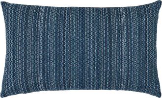 Elaine Smith Kaleidoscope Chenille Micro Check Indoor & Outdoor Woven Accent Pillow in Midnight at Nordstrom, Size 12X20