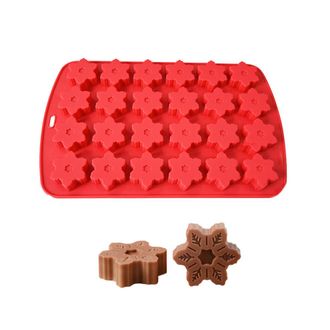 OEM Molde De Silicona Navide&ntilde;o De 24 Cavidades Para Fondant - Copo De Nieve