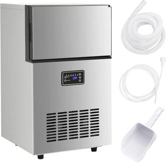 vidaXL Vidaxl - Macchina per Ghiaccio Argento 45 kg / 24 h