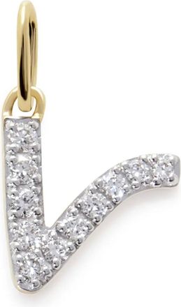 Monica Vinader Pendente a V in oro giallo 14kt con diamanti