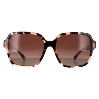 Ralph Lauren Ralph by Ralph Lauren RA5304U 6058T5 glanzend roze havana bruin gradi&euml;nt gepolariseerde zonnebril