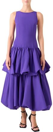 Akris Sleeveless Tiered Dress in Purple at Nordstrom, Size 10