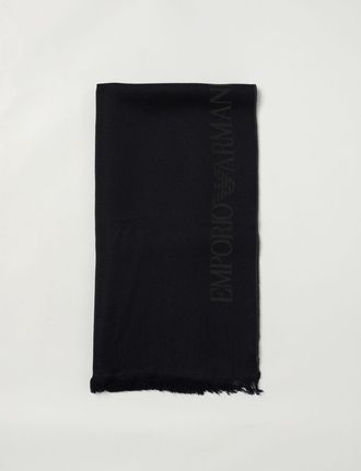 Emporio Armani Sciarpa Emporio Armani in lana con logo jacquard
