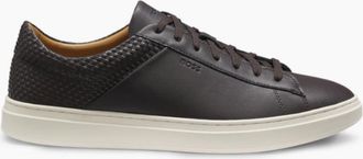 HUGO BOSS Mens BOSS Black Kieran Tenn Iwvpu Trainers 207 Dark Brown - Size: 11