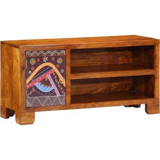 vidaXL TV Cabinet Multicolour 90x30x45 Solid Wood Acacia vidaXL