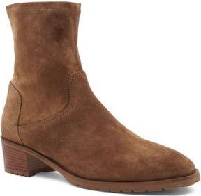 Aquatalia Roza Weatherproof Sock Bootie in Champagne Suede at Nordstrom Rack, Size 6.5