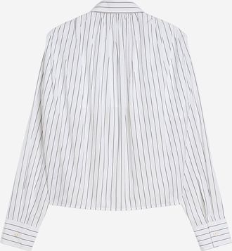 Jil Sander Womens Striped Cotton Shirt White