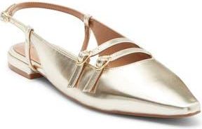Nordstrom Rack Capris Slingback Flat in Platinum Gold at Nordstrom Rack, Size 6.5
